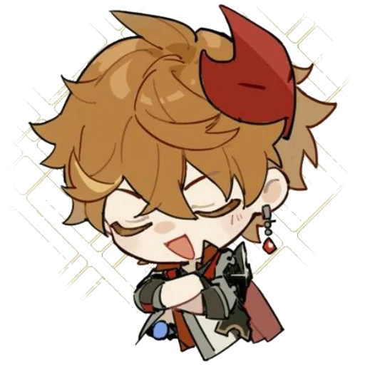 😌 Стикер «Chibi Tartaglia» для Telegram