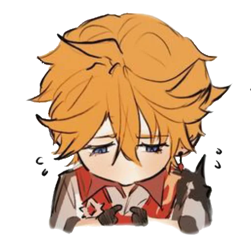 😔 Стикер «Chibi Tartaglia» для Telegram