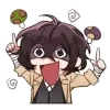 Стикер 12 😎 BSD чибики - ещё один чиби-пак по Бродячим псам