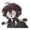 Стикер 16 😎 BSD чибики - ещё один чиби-пак по Бродячим псам