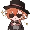 Стикер 2 😎 BSD чибики - ещё один чиби-пак по Бродячим псам