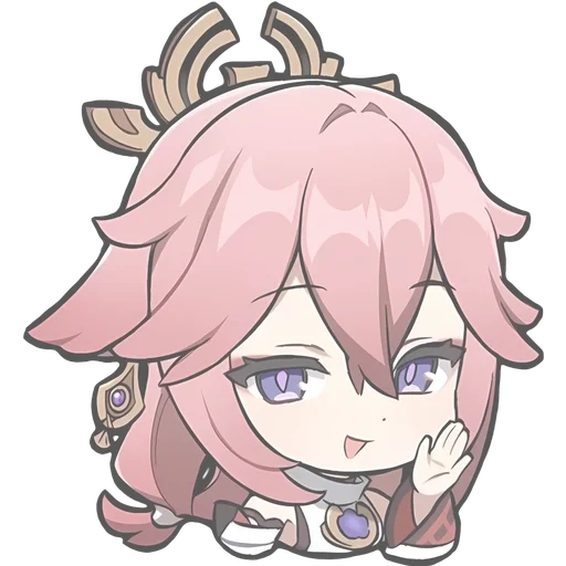 🌟 Стикер «chibi miko» для Telegram