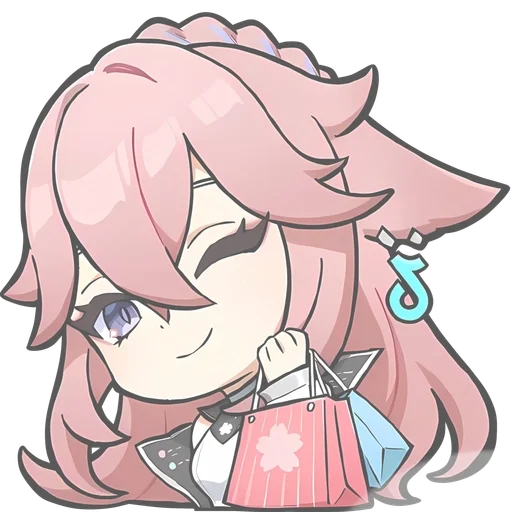 🌟 Стикер «chibi miko» для Telegram