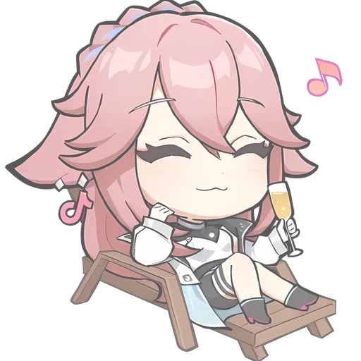 🌟 Стикер «chibi miko» для Telegram