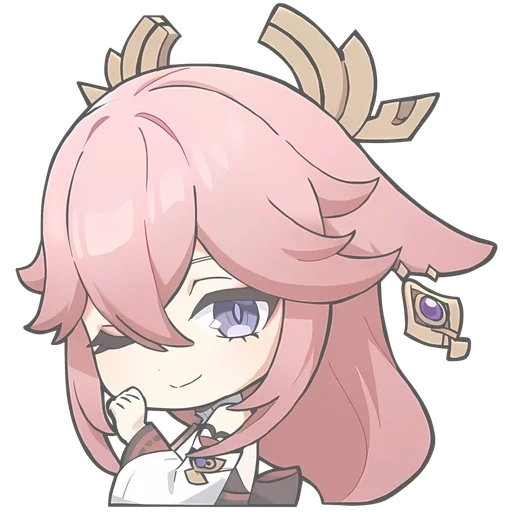 🌟 Стикер «chibi miko» для Telegram