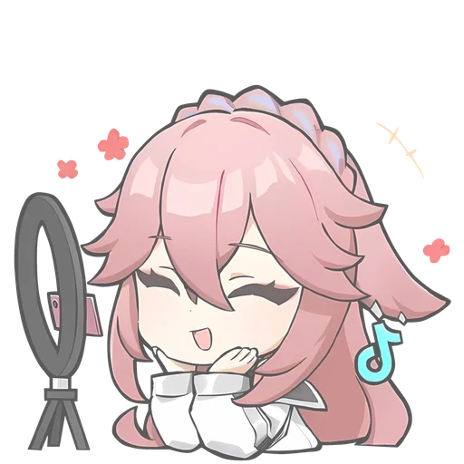 🌟 Стикер «chibi miko» для Telegram