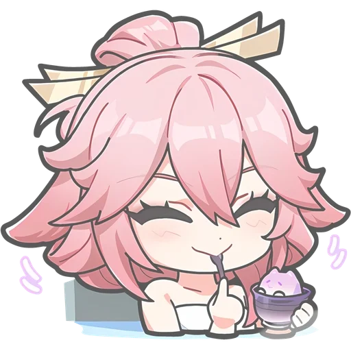 🌟 Стикер «chibi miko» для Telegram