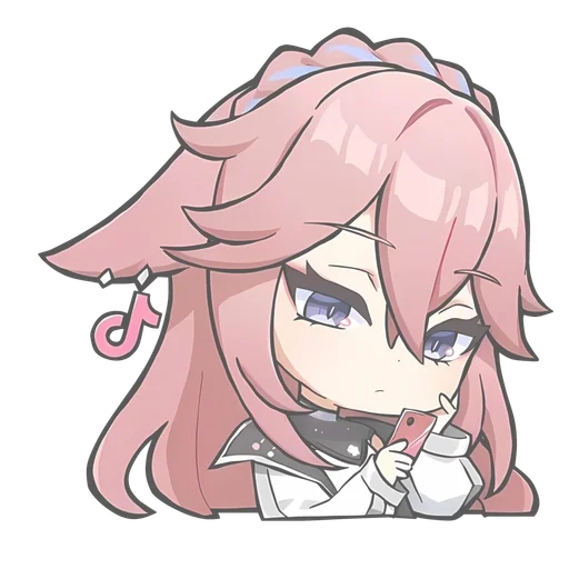 🌟 Стикер «chibi miko» для Telegram