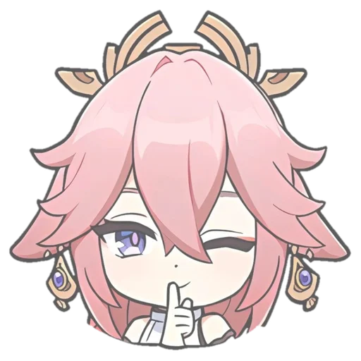 🌟 Стикер «chibi miko» для Telegram