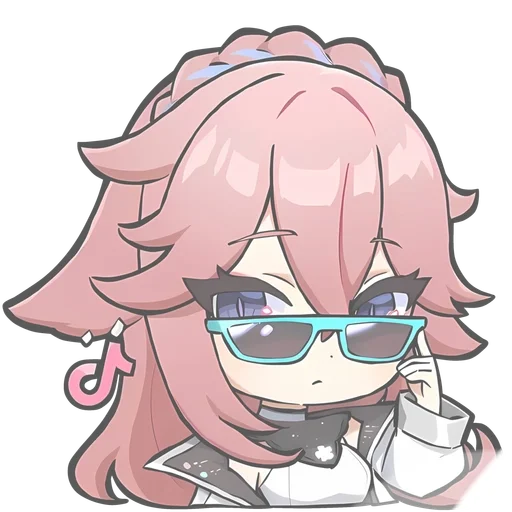 🌟 Стикер «chibi miko» для Telegram