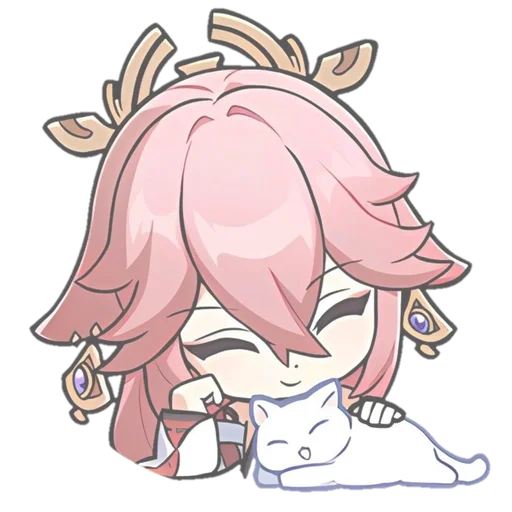 🌟 Стикер «chibi miko» для Telegram