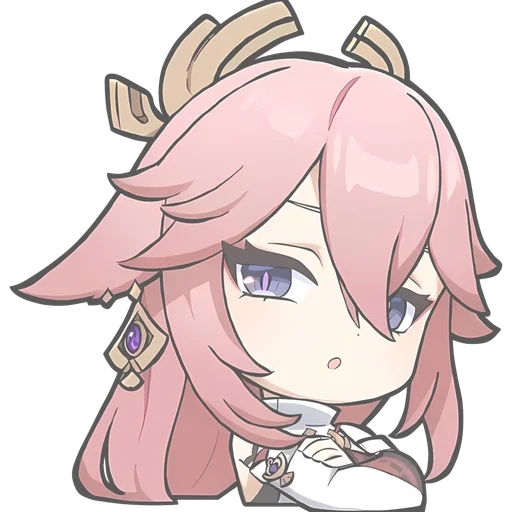 🌟 Стикер «chibi miko» для Telegram