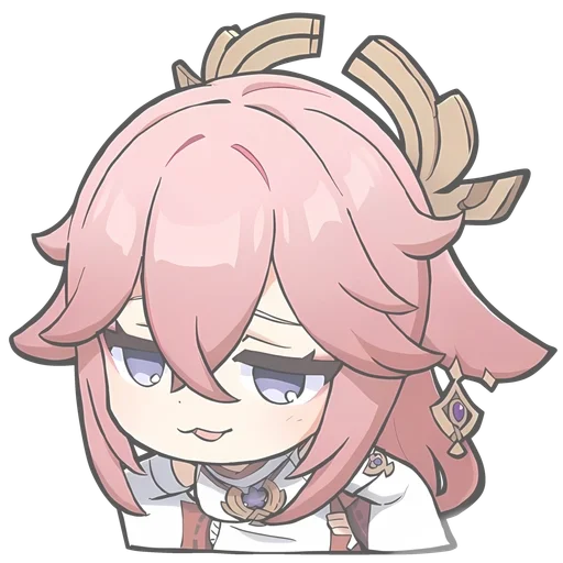 🌟 Стикер «chibi miko» для Telegram