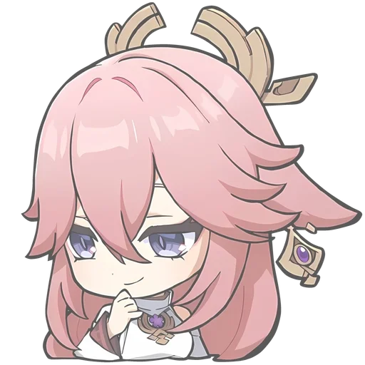 🌟 Стикер «chibi miko» для Telegram
