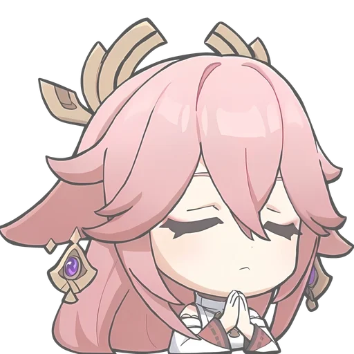 🌟 Стикер «chibi miko» для Telegram
