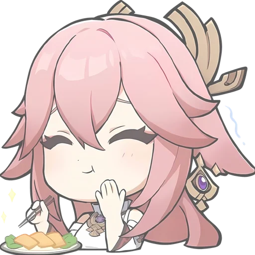🌟 Стикер «chibi miko» для Telegram