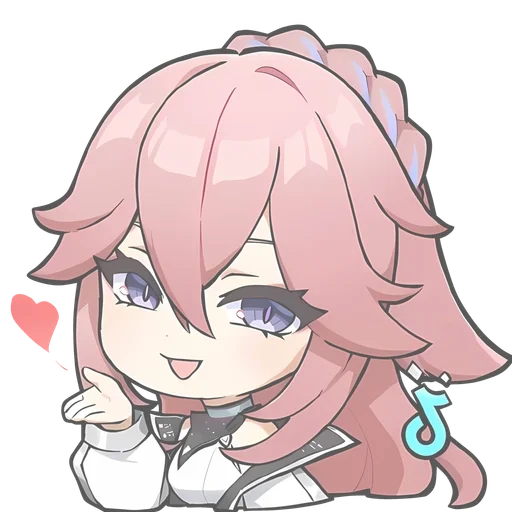 🌟 Стикер «chibi miko» для Telegram