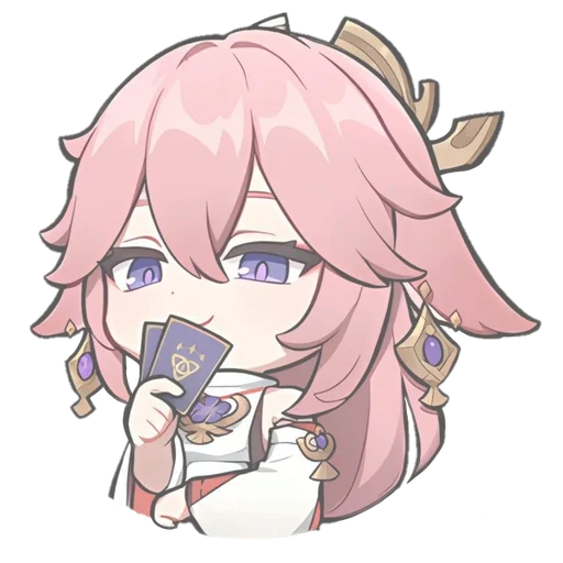 🌟 Стикер «chibi miko» для Telegram