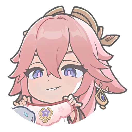 🌟 Стикер «chibi miko» для Telegram
