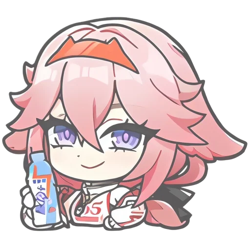 🌟 Стикер «chibi miko» для Telegram