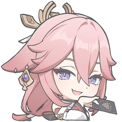 🌟 Стикер «chibi miko» для Telegram