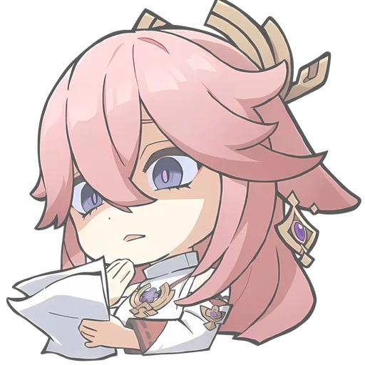 🌟 Стикер «chibi miko» для Telegram