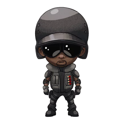 🇺🇸 Стикер «Chibi Rainbow6Siege» для Telegram