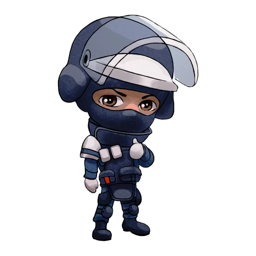 🇫🇷 Стикер «Chibi Rainbow6Siege» для Telegram