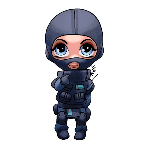 🇫🇷 Стикер «Chibi Rainbow6Siege» для Telegram