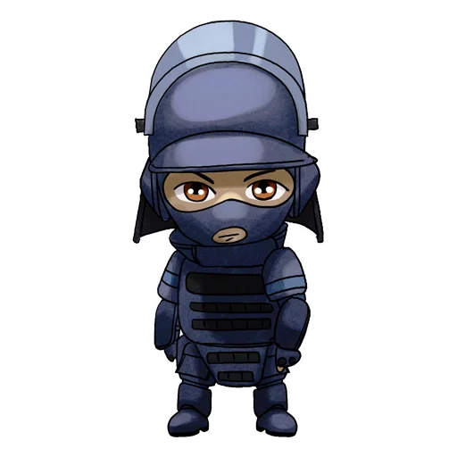 🇫🇷 Стикер «Chibi Rainbow6Siege» для Telegram