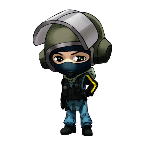 🇩🇪 Стикер «Chibi Rainbow6Siege» для Telegram