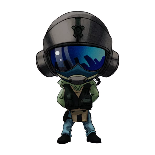 🇩🇪 Стикер «Chibi Rainbow6Siege» для Telegram