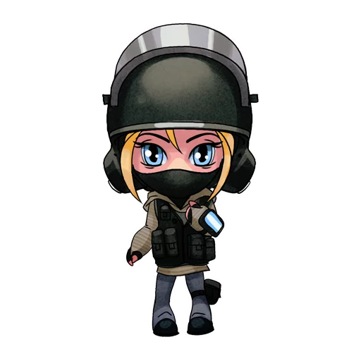 🇩🇪 Стикер «Chibi Rainbow6Siege» для Telegram