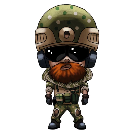 🇺🇸 Стикер «Chibi Rainbow6Siege» для Telegram
