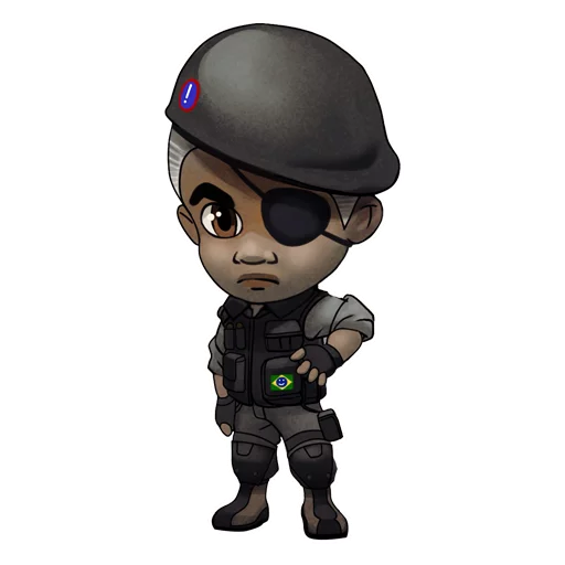 🇧🇷 Стикер «Chibi Rainbow6Siege» для Telegram