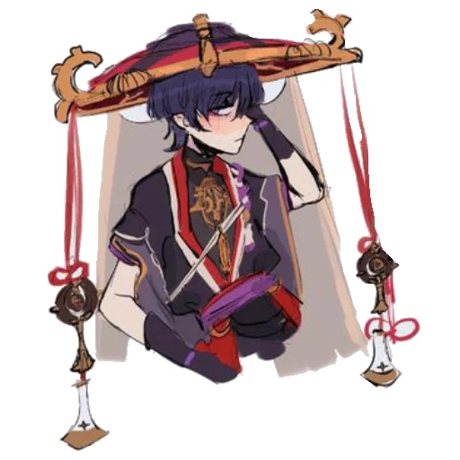 🫤 Стикер «Chibi Scaramouche» для Telegram