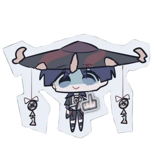 😵‍💫 Стикер «Chibi Scaramouche» для Telegram