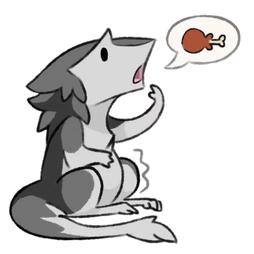 🍗 Стикер «Chibi Sergal» для Telegram
