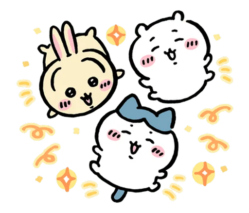 🥳 Стикер «chiikawa and friends» для Telegram