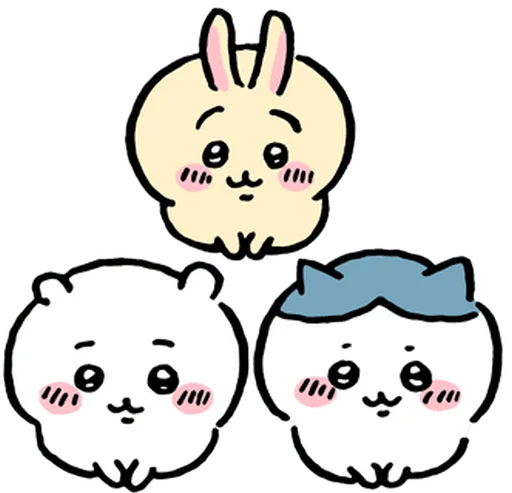 🙇‍♀️ Стикер «chiikawa and friends» для Telegram