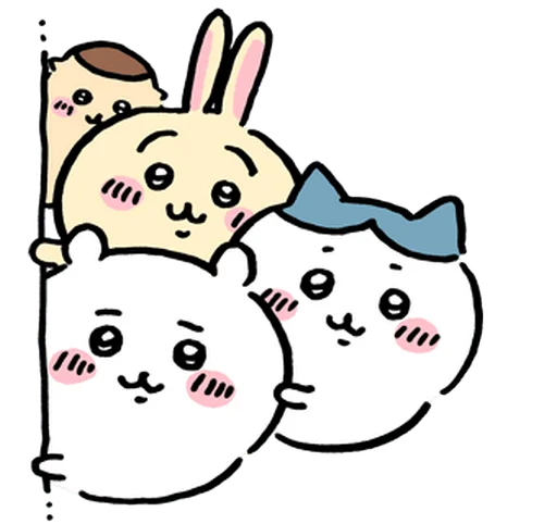 👀 Стикер «chiikawa and friends» для Telegram