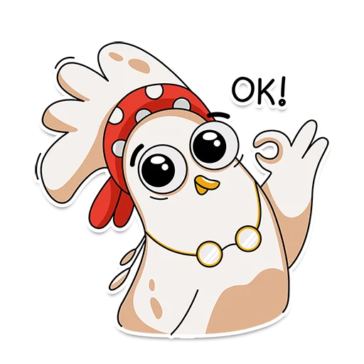 👌 Стикер «Chiken Valentina» для Telegram