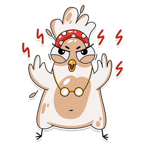 😡 Стикер «Chiken Valentina» для Telegram