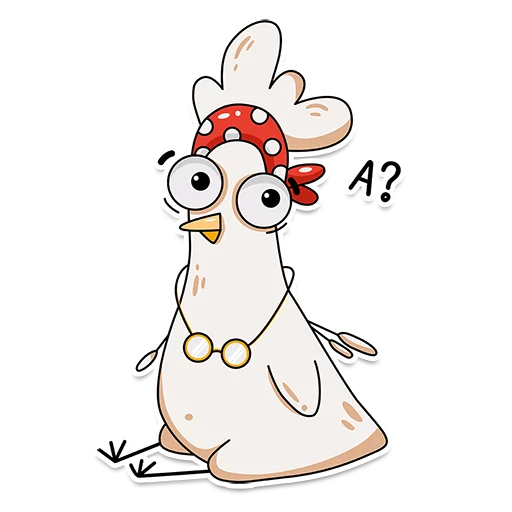 🧐 Стикер «Chiken Valentina» для Telegram