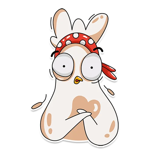 😳 Стикер «Chiken Valentina» для Telegram
