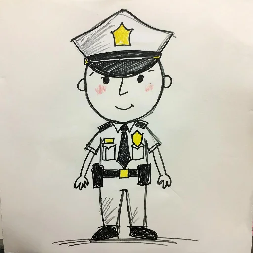 👮 Стикер «Детские рисунки» для Telegram