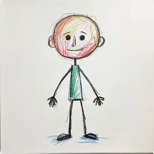 🫤 Стикер «Детские рисунки» для Telegram