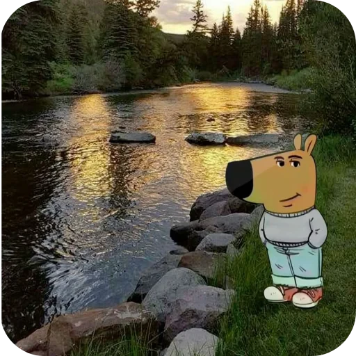 🏞 Стикер «chill guy» для Telegram