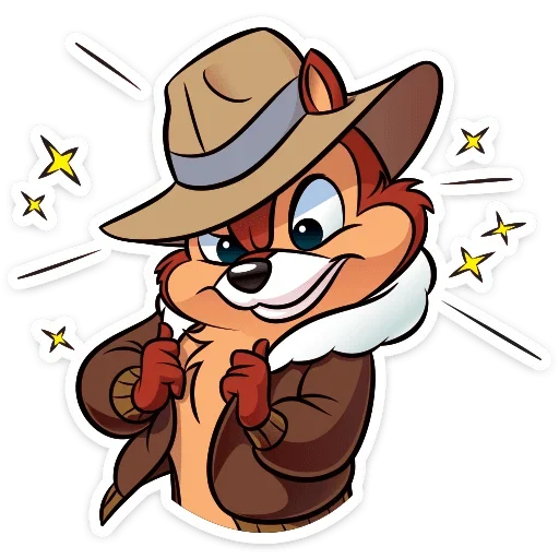 👍 Стикер «Чип и Дейл спешат на помощь&;» для Telegram