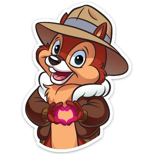 ❤️ Стикер «Чип и Дейл спешат на помощь&;» для Telegram